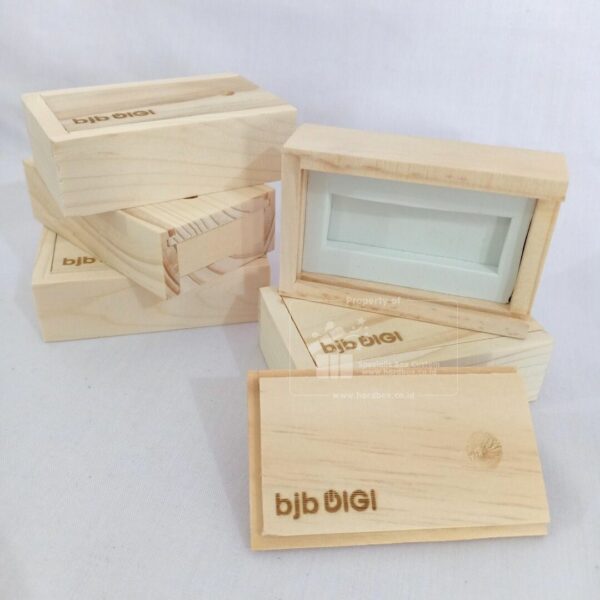 Packaging Box Berbahan Kayu Wooden Box Dengan Logo Laser dan Model Box Geser 7